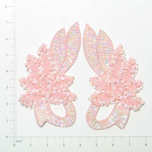 Sequin Swag Applique/Patch Pack of 2  - Rose