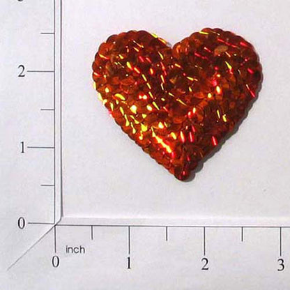 Prism Heart Sequin Applique/Patch 4" X 5"
