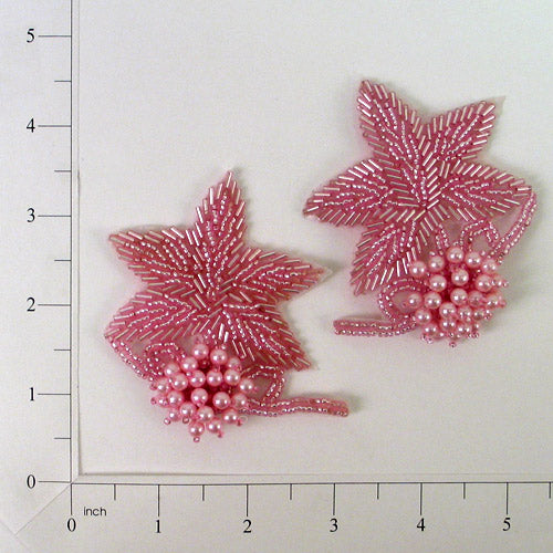 3D Beaded Flower Applique/Patch Pack of 2