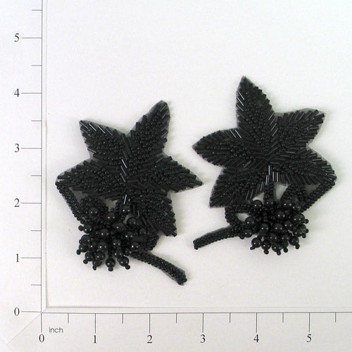 3D Beaded Flower Applique/Patch Pack of 2