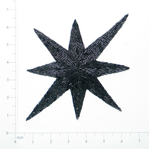 North Star Beaded Applique