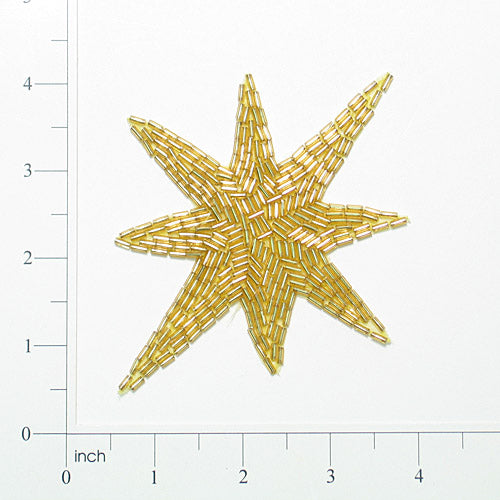 North Star Beaded Applique