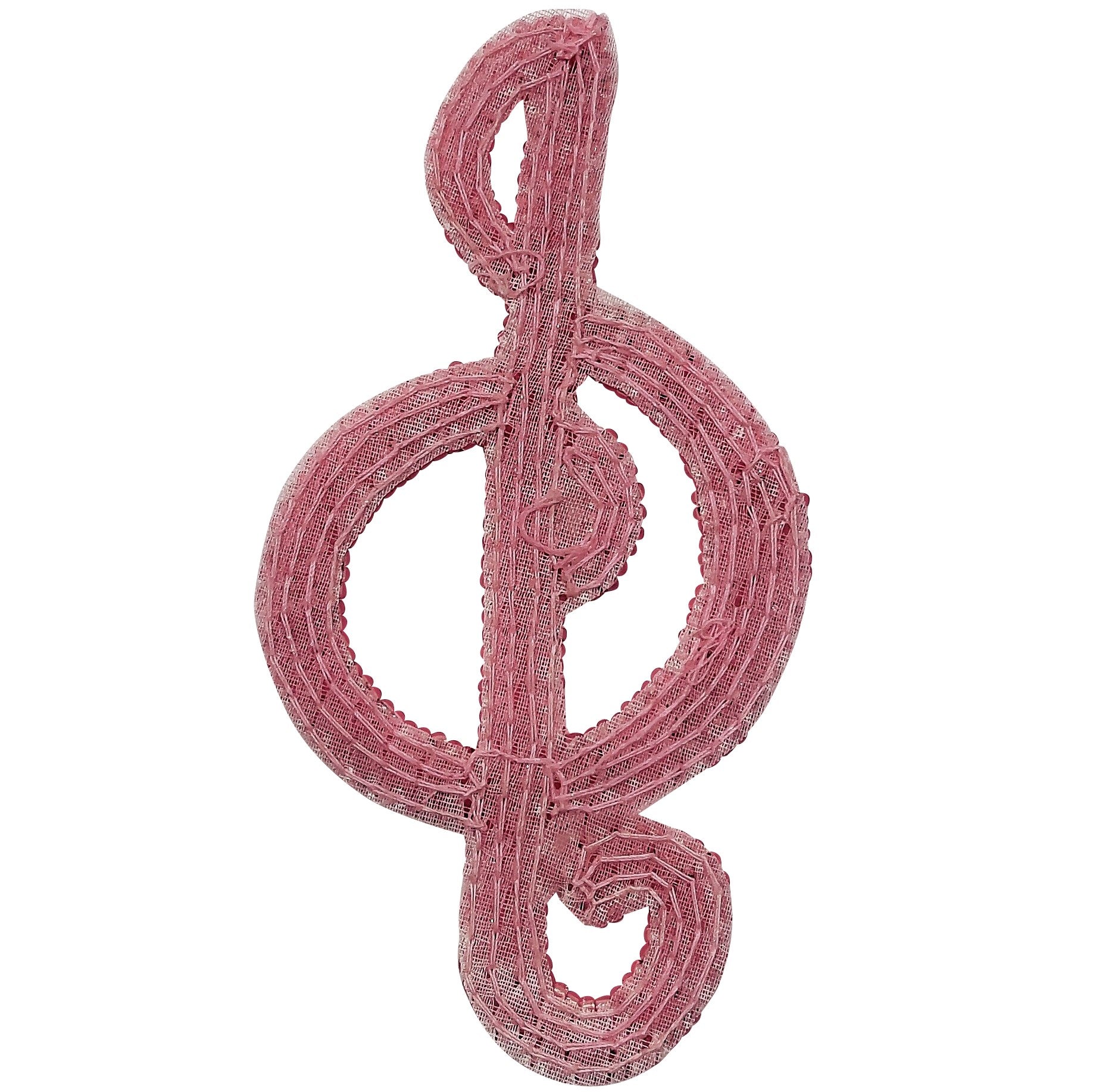 Beaded Treble Clef Applique/Patch