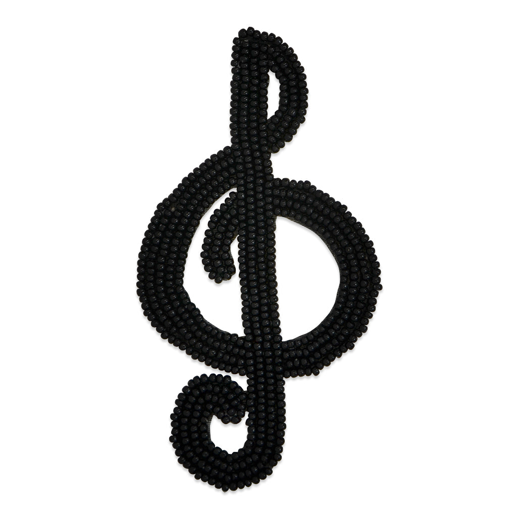 Beaded Treble Clef Applique