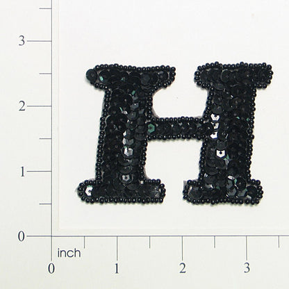 Letter H Sequin Applique/Patch