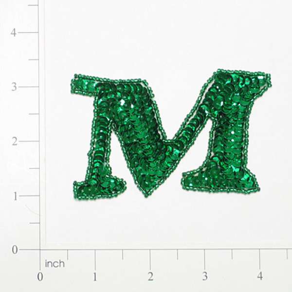 Letter M Sequin Applique/Patch