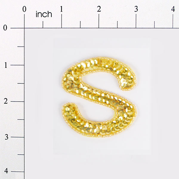 Letter S Sequin Applique/Patch