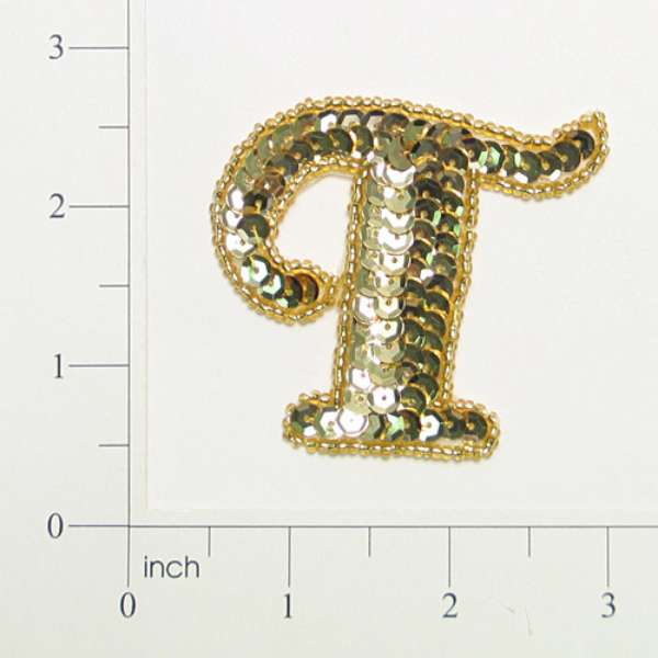 Letter T Sequin Applique/Patch