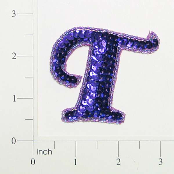 Letter T Sequin Applique/Patch