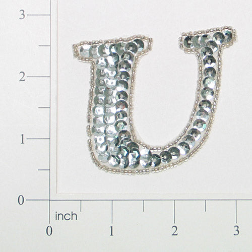 Letter U Sequin Applique/Patch