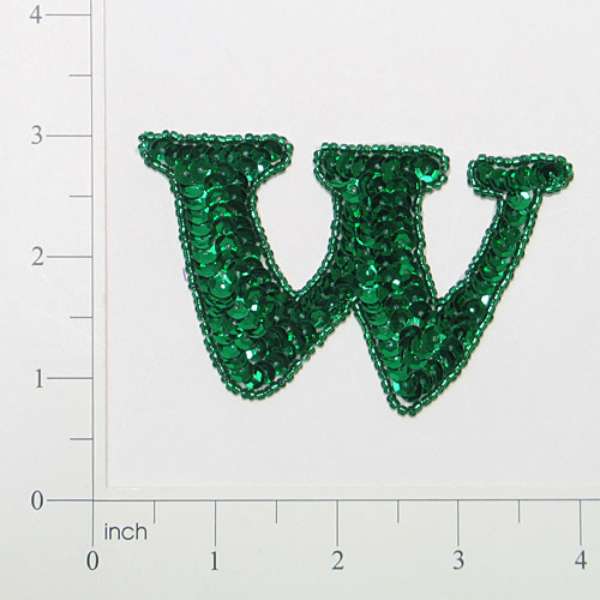 Letter W Sequin Applique/Patch