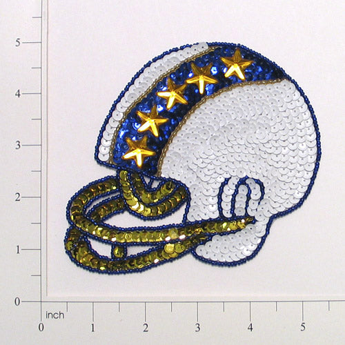 Football Helmet Sequin Applique/Patch  - Multi Colors