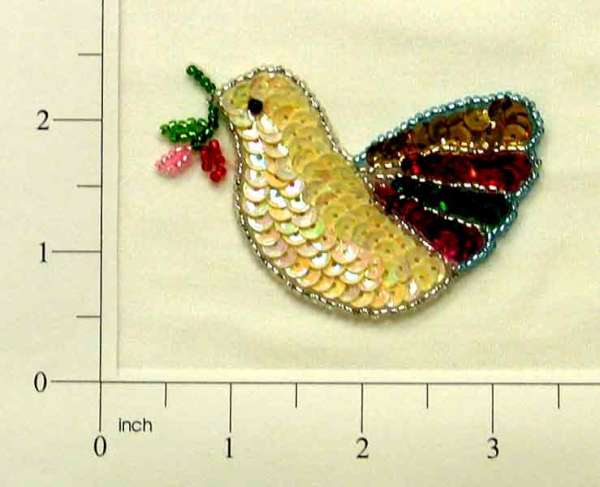 Dove Sequin Applique  - Multi Colors