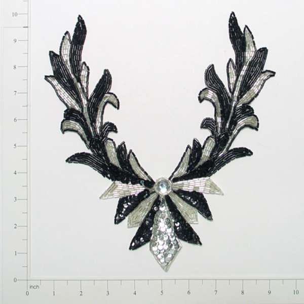 Lily Collar Sequin Applique/Patch 10 1/2" x 9 3/4"