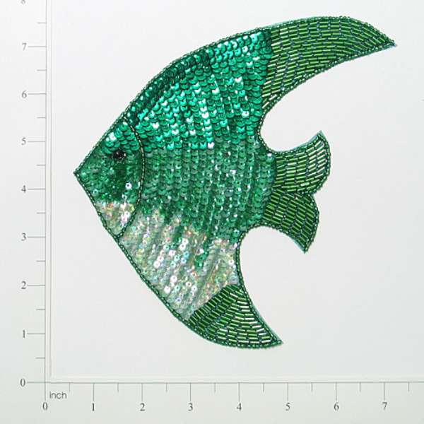 7 1/4" x 7" Tropical Fish Sequin Applique/Patch