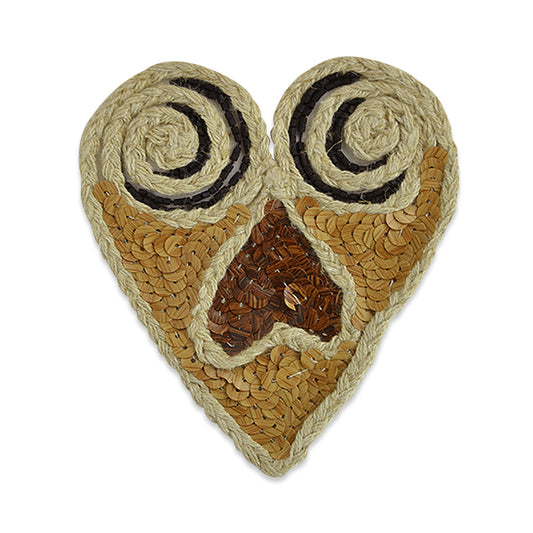 Hoot Owl Natural Applique/Patch  - Natural Multi