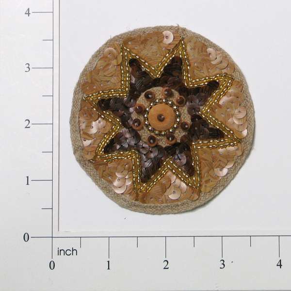 Natural Star Applique  - Brown Multi