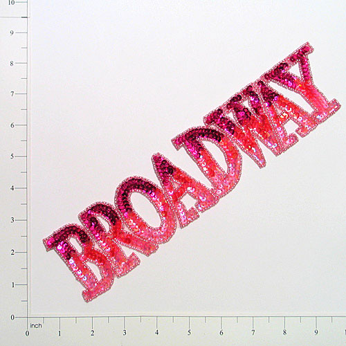 Broadway Sequin Applique/Patch  - Pink