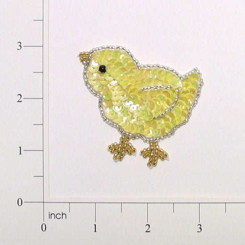 Chicken Little Sequin Applique  - Yellow Multi