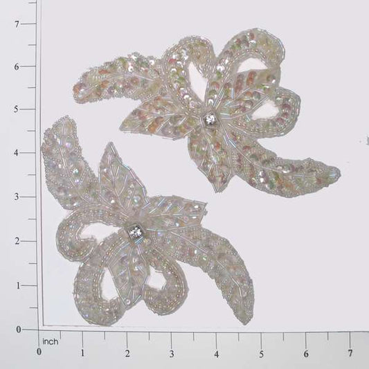 Tied Bow Sequin Applique/Patch Pack of 2