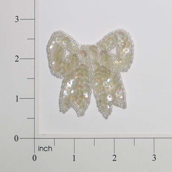 2 1/4" x 2 1/4" Bow Sequin Applique/Patch