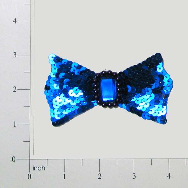 Layered Bow Sequin Applique/Patch