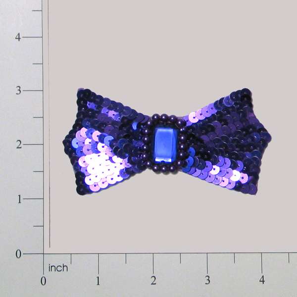 Layered Bow Sequin Applique/Patch