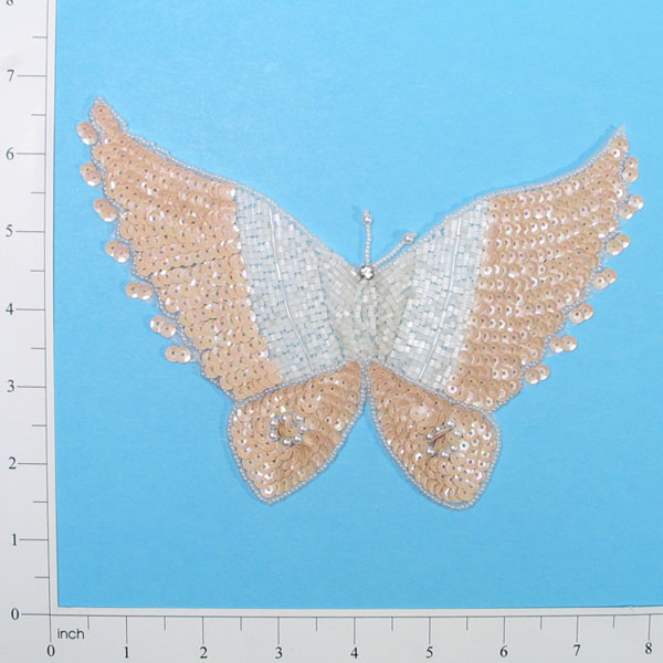 Elegant Butterfly Sequin Applique/Patch  - Topaz