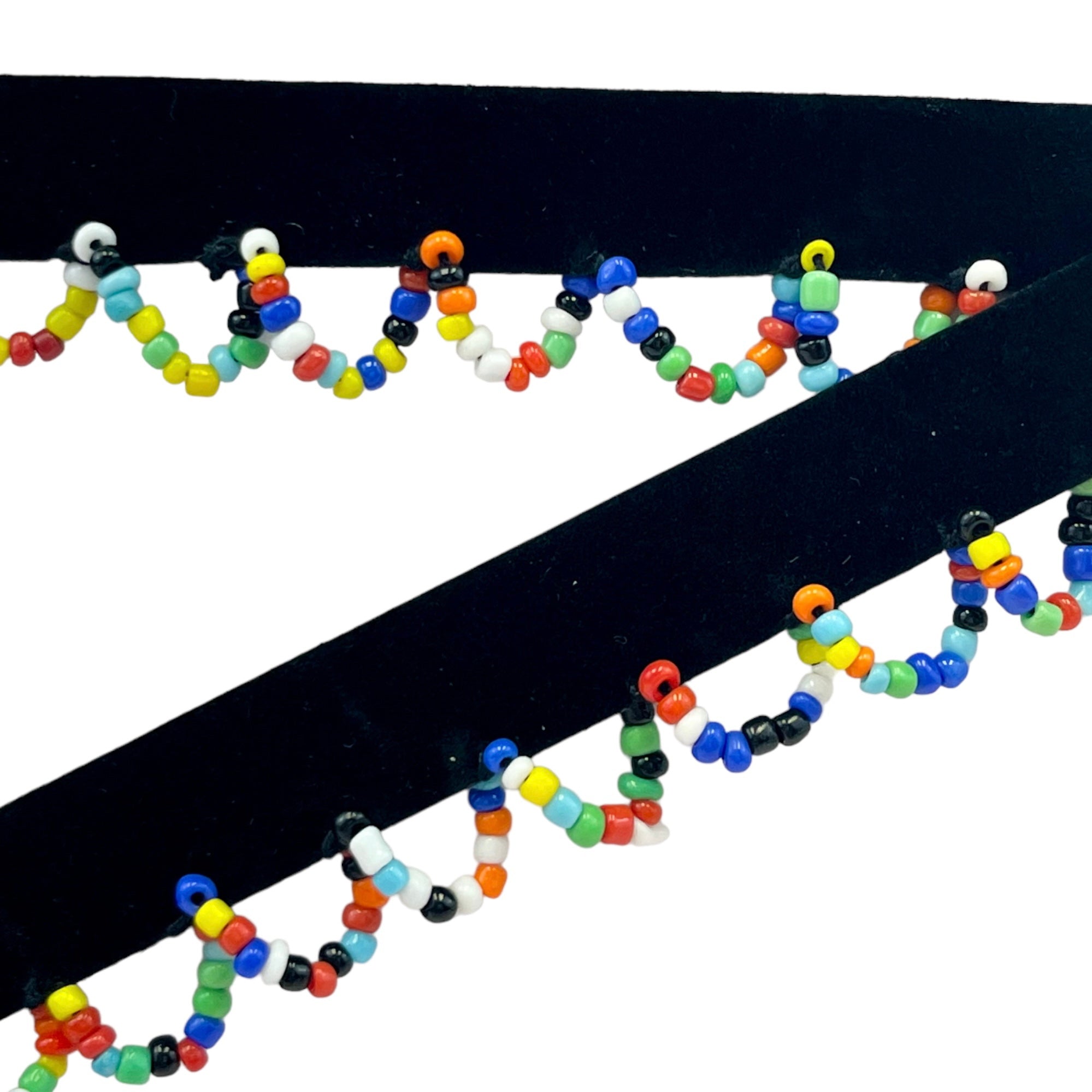 Nova Multicolor Beaded Loop Fringe Trim - 3/4 inch width x 18 inch len