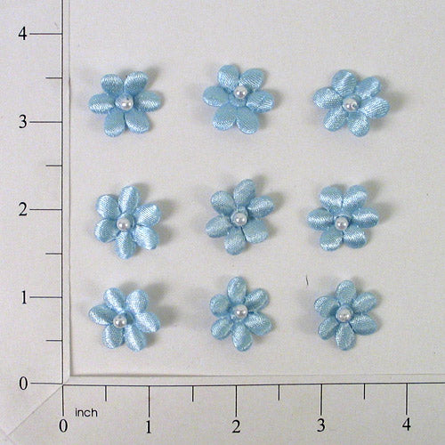 Forget Me Not Flower Applique Pack of 9  - Blue