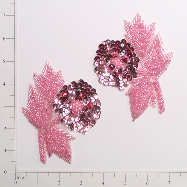 Flower Sequin Applique/Patch Pack of 2