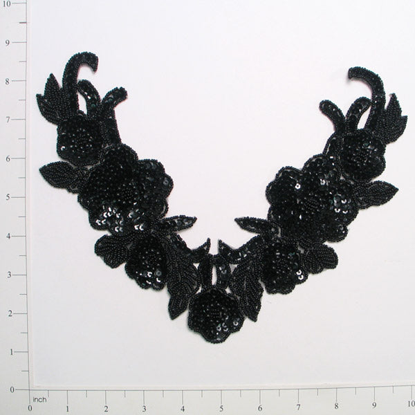 Classic Collar Sequin Applique/Patch