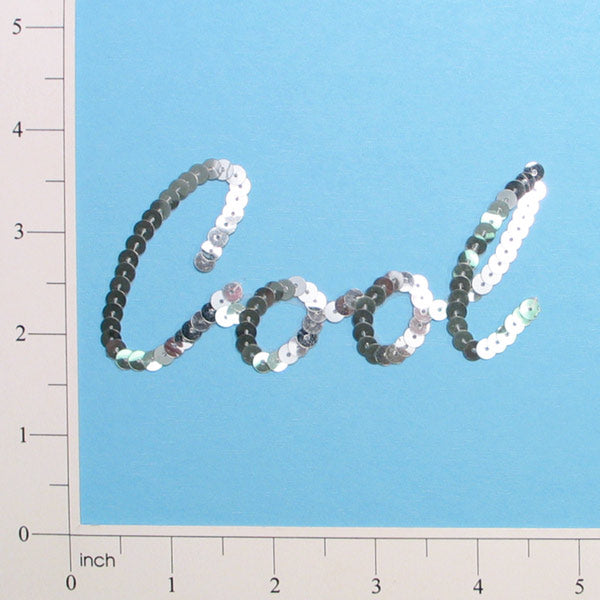 Cool Sequin Applique/Patch  - Silver