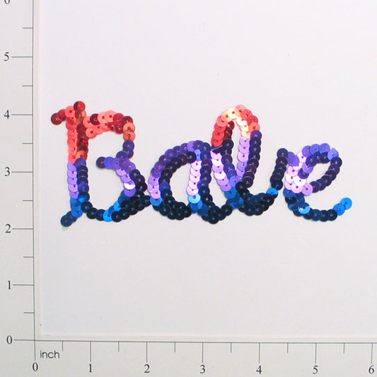 Babe Sequin Applique/Patch  - Multi Colors