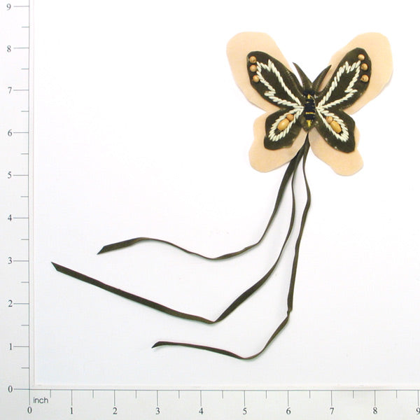 Butterfly Faux Suede with Fringe Applique/Patch