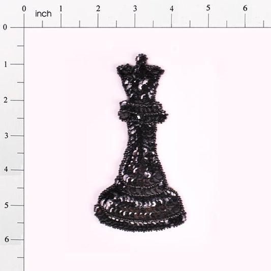 Chess Queen Sequin Applique/Patch