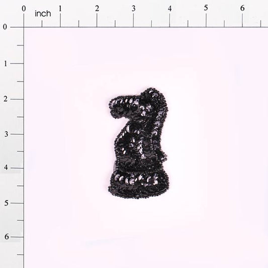 Chess Knight Horse Sequin Applique/Patch