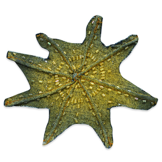 Denim Starfish Fashion Applique/Patch  - Multi Colors