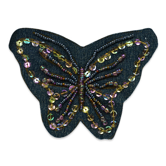 Butterfly Denim Fashion Applique/Patch  - Multi Colors