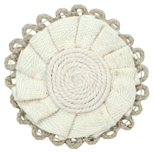 Braided Hemp Loop Round Applique/Patch