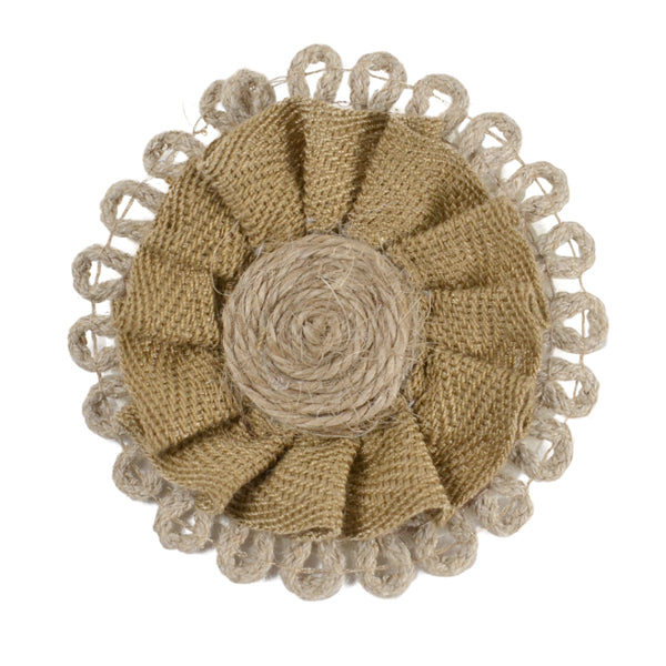 Braided Hemp Loop Round Applique/Patch