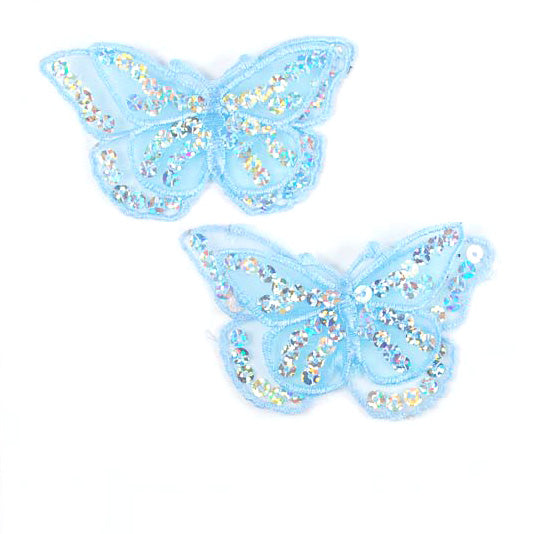 Iron-On Butterfly Sequin Applique/Patch Pack of 2