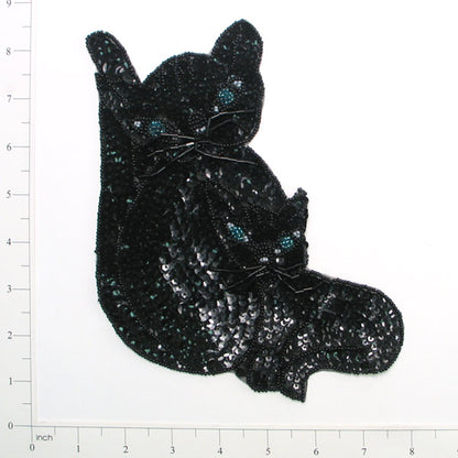 Cat and Kitten Sequin Applique/Patch