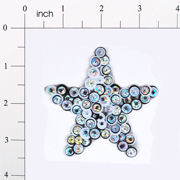 3 1/4" x 3 1/4" Star Bead and Sequin Applique/Patch