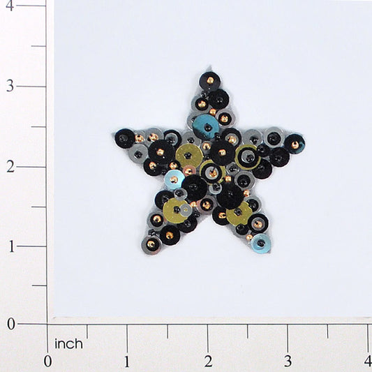 2 1/4" x 2 1/4" Star Bead and Sequin Applique/Patch