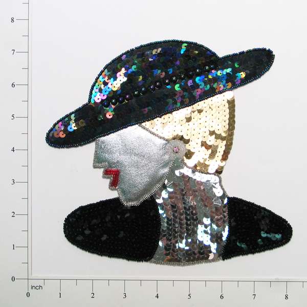 Vogue Lady Sequin Applique/Patch  - Multi Colors