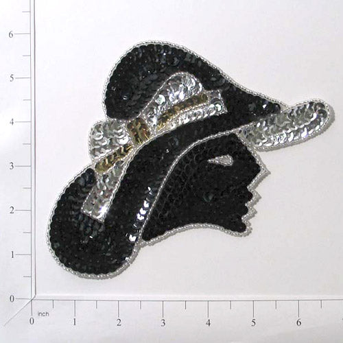 Sophisticated Lady Sequin Applique/Patch  - Black Multi