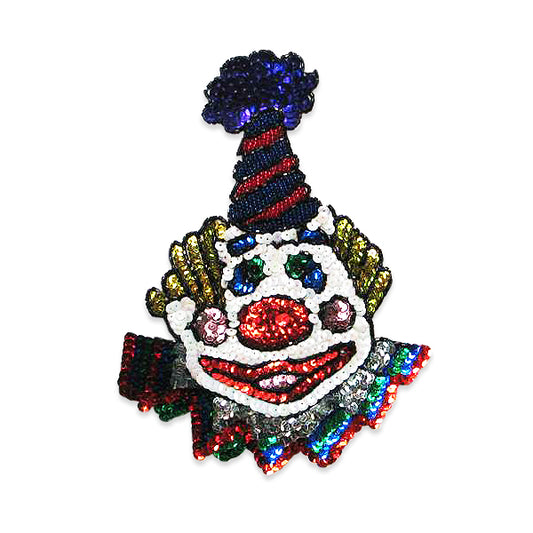 8" x 6" Clown Sequin Applique/Patch  - Multi Colors