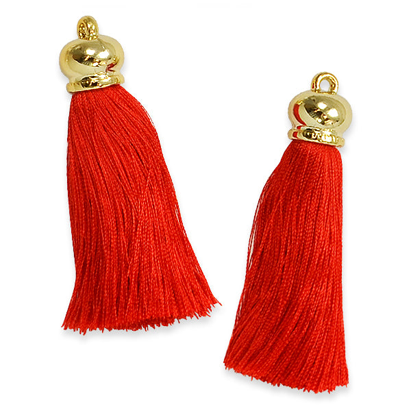 Hera 2 3/4" Tassel with Gold Cap 2PK