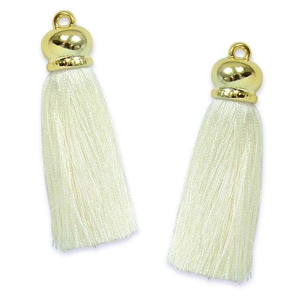 Hera 2 3/4" Tassel with Gold Cap 2PK